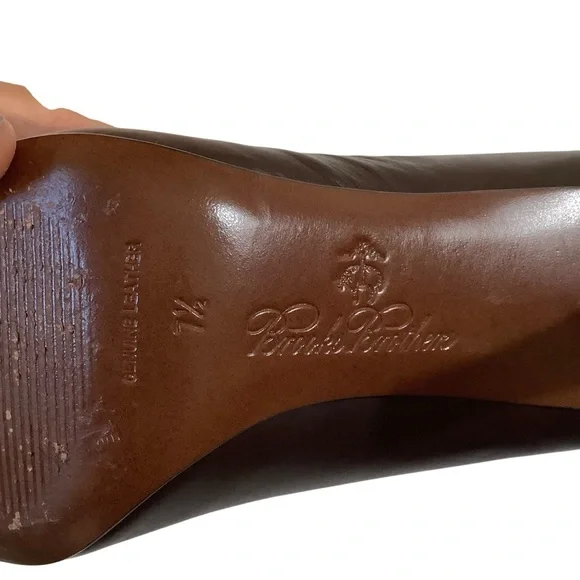 Brooks Brother Brown Genuine Leather Cap Toe Heels - Picture 9 of 9